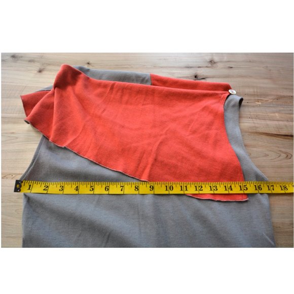 Like new Maya Epler handmade knit grey and coral dress, size S-M - Picture 10 of 14